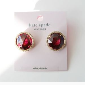 NWT Kate Spade She Has Spark Fuchsia Stud Earrings